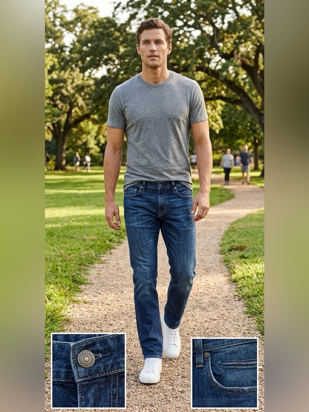 Ag Adriano Goldschmied GUC
Men's Everette Slim Straight Jeans
-Dark Blue 32/32